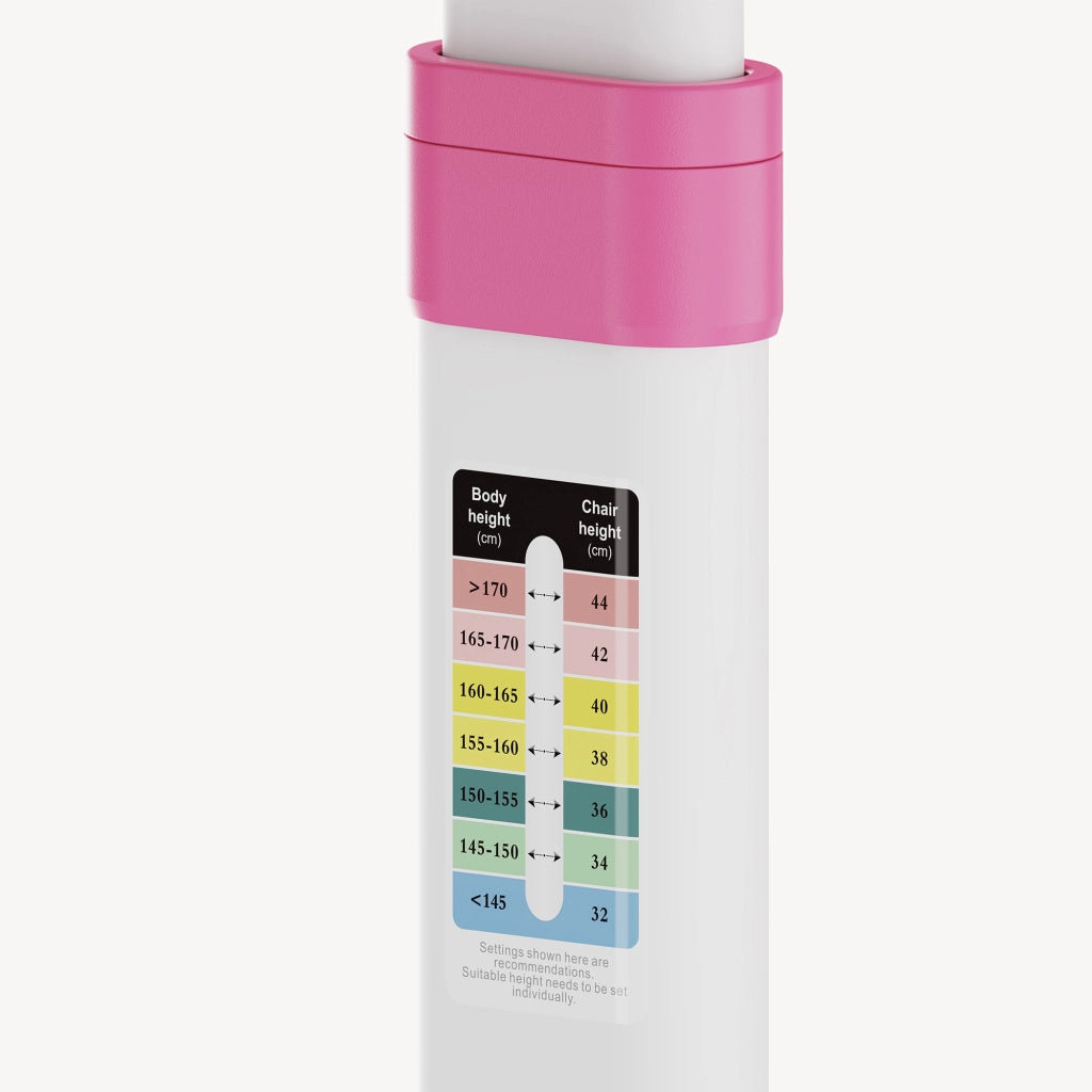Sedia per Cameretta Sauda ad Altezza Regolabile 75 x 36 x 46 cm - Rosa / Bianco [en.casa]