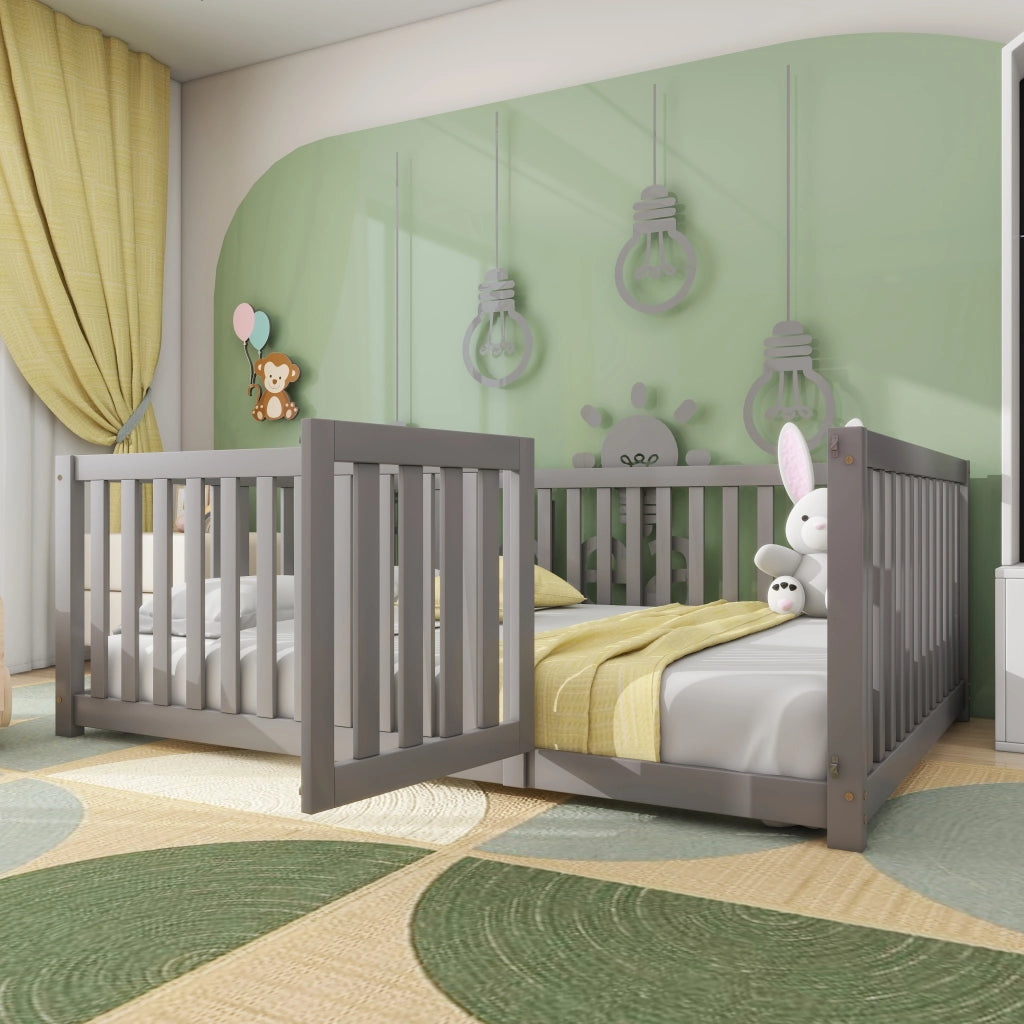 Letto per bambini 140x200 - Xylo - Grigio