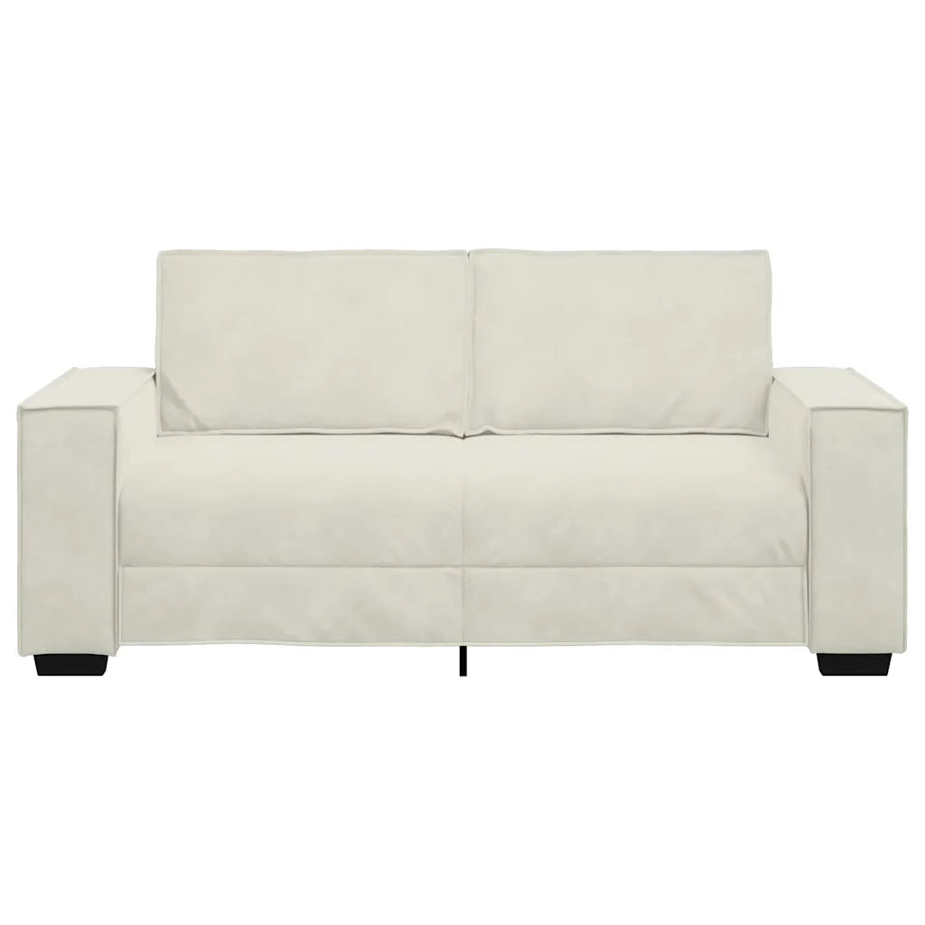 Divano a 2 Posti crema 180x78x84 cm in Velluto 4105028