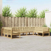 Set di divani da esterno 9 pz Bianco e Beige 3387022