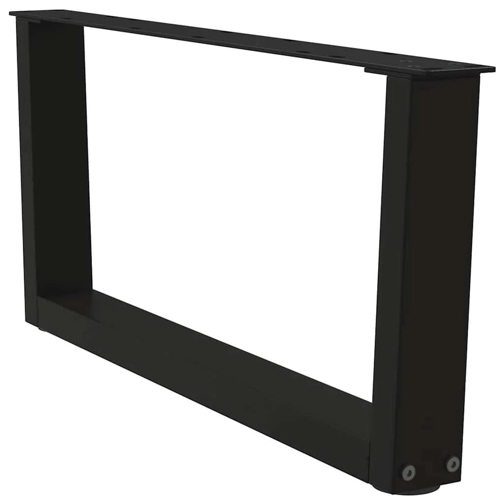 Set di 2 gambe per tavolino da caffè a forma di V per un tavolo moderno da 70 x 31 cm con guide regolabili in acciaio nero 02_0056904