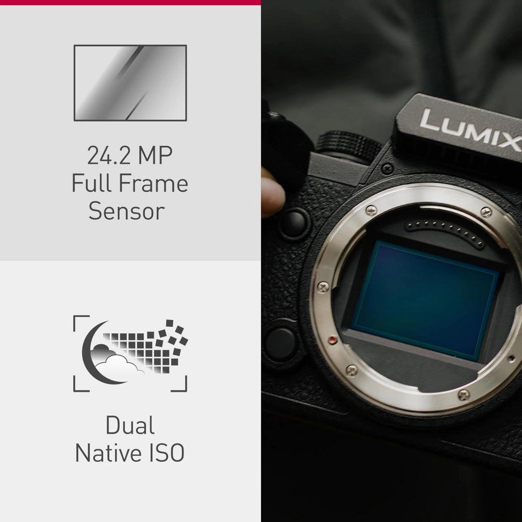 Panasonic Lumix Dc-S5 II Macchina Mirrorless Full Frame Con 20-60 Mm, F3.5-5.6 Lenti, 4K 60P E 6K 30P, Schermo Ribaltabile, Wi-Fi, Is Attivo, Nero