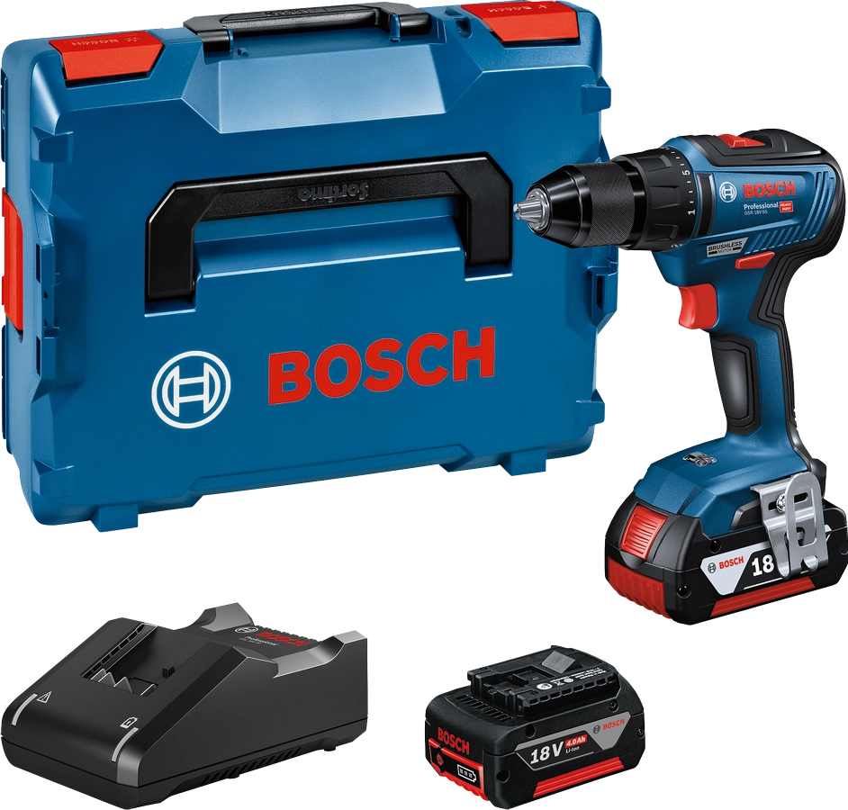 Bosch GSR 18V-55 06019H5200 – Trapano Avvitatore Brushless 18V 2x4ah Batterie