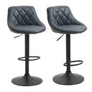 Sgabelli da Bar Regolabili ¨C zephmum ¨C 2 Pezzi, Nero, 46x48x83-104 cm