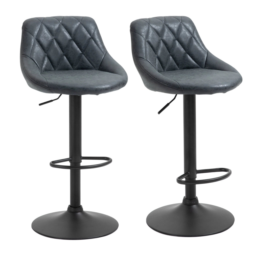 Sgabelli da Bar Regolabili ¨C zephmum ¨C 2 Pezzi, Nero, 46x48x83-104 cm