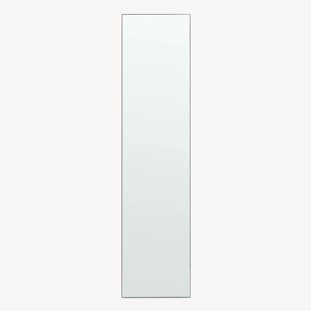 Specchio da Terra Saden con Appendiabiti e Vano Portaoggetti 165 x 40 x 51 cm - Nero [en.casa]