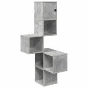 Mensola Angolare da Parete Grigio Cemento 48 x 48 x 120 cm 8012231