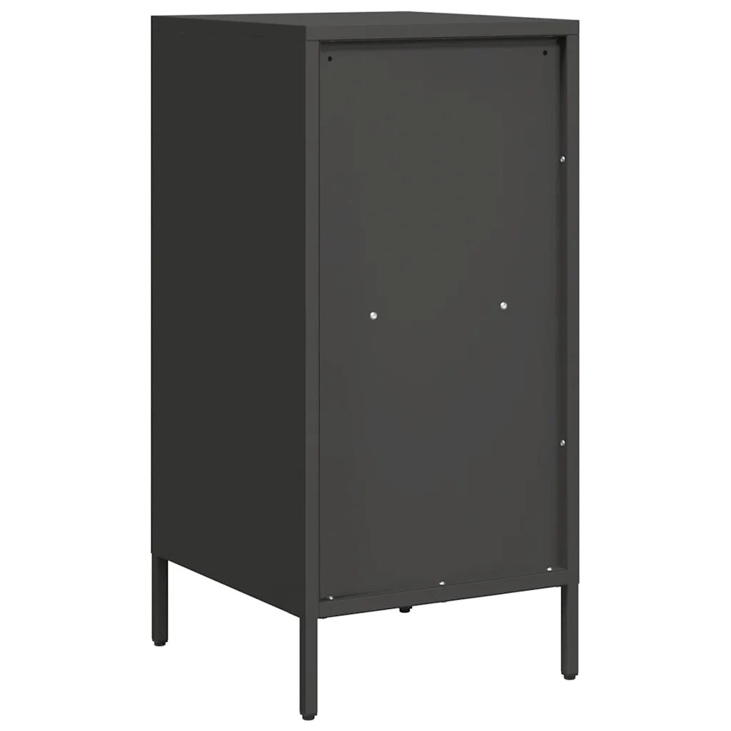 Credenza Nera 35x39x73,5 cm in Acciaio Laminato a Freddo 851352