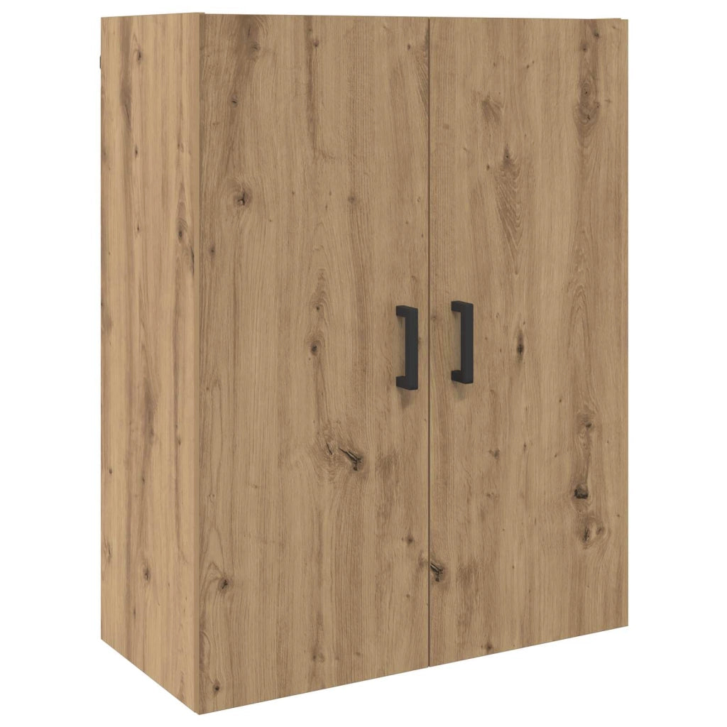 Set di 2 moderni mobili contenitori da parete ottimizzati 69,5 x 34 x 90 cm finitura rovere ingegnerizzato realizzati a mano 02_0056035