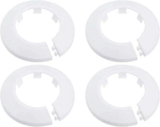 Pannelli di copertura in plastica per tubi - 4 pezzi - 415 mm - Decorazione per sanitari - Per bagno - Bianco