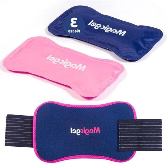 Set di Ijspak con Cinghia 26x13cm - Lotto da 2 - Ijspak Gel per Ginocchio e Caviglia - Ijspak Reutilizzabili Multifunzionali per Ginocchio e Caviglia