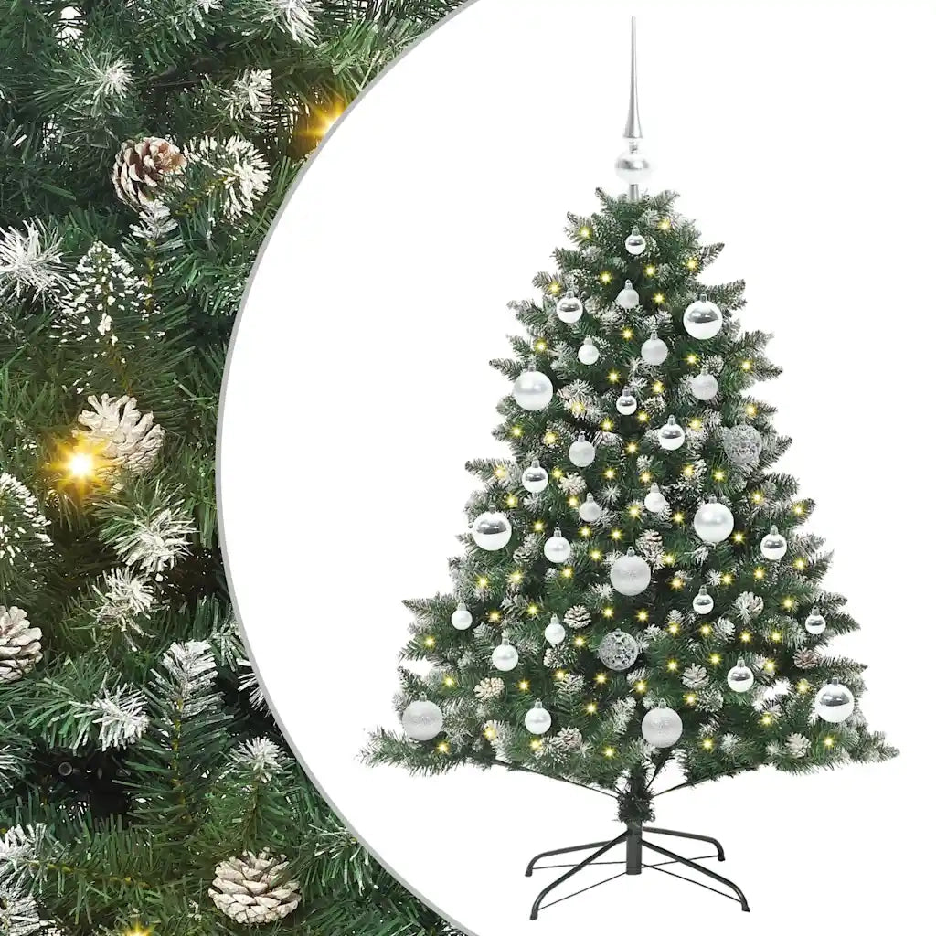 Albero di Natale artificiale con 150 LED Verde 120 cm 3395214