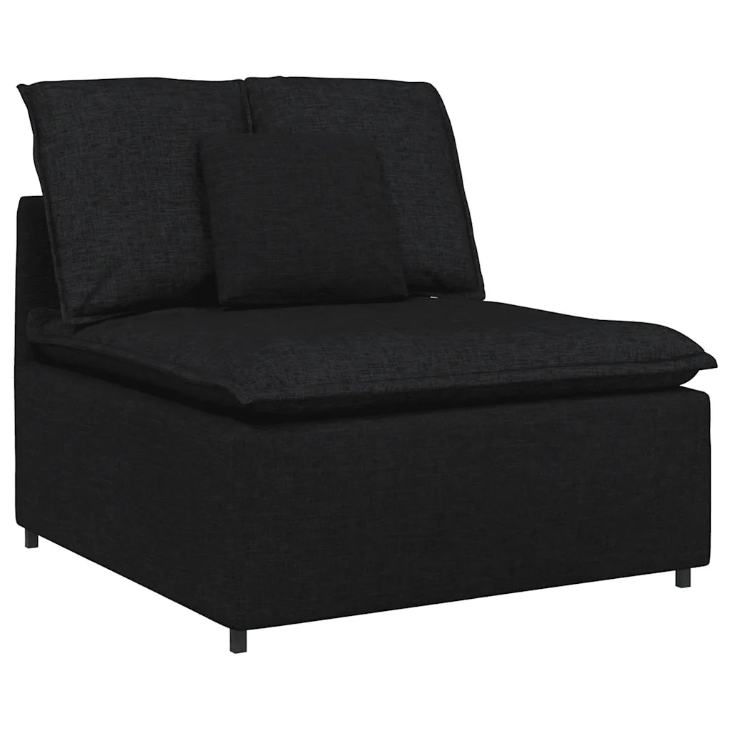 Divano Modulare con Cuscini Nero 3321089