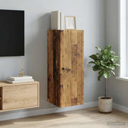 Mobiletto a muro Legno antico 33 x 34,5 x 90 cm 897913