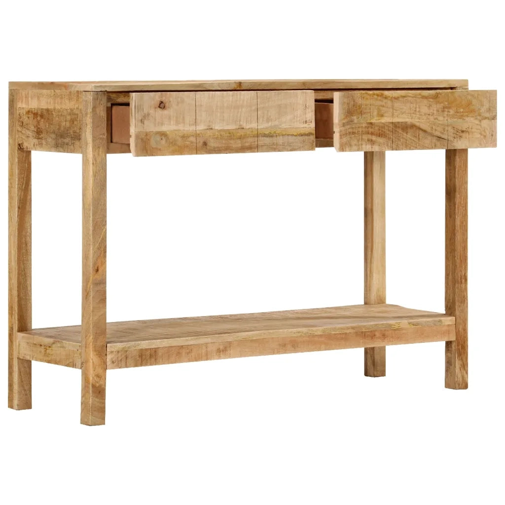 Tavolo Consolle con 2 Cassetti 110x35x75cm Legno Massello Mangocod mxl 81334