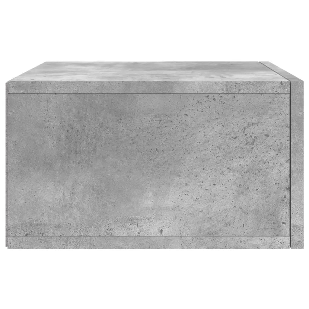 Comodino | Armadio da Notte | Mobiletto da notte a Muro Grigio Cemento 35x35x20 cm