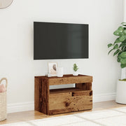 Mobile Porta TV con LED Legno Antico 60x35x40 cm Multistrato 856309