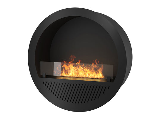Camino a Bioetanolo da Incasso Ø74x30 cm Incyrcle Slim Inside Nero