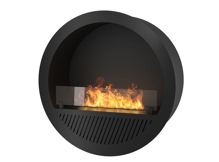Camino a Bioetanolo da Incasso Ø74x30 cm Incyrcle Slim Inside Nero