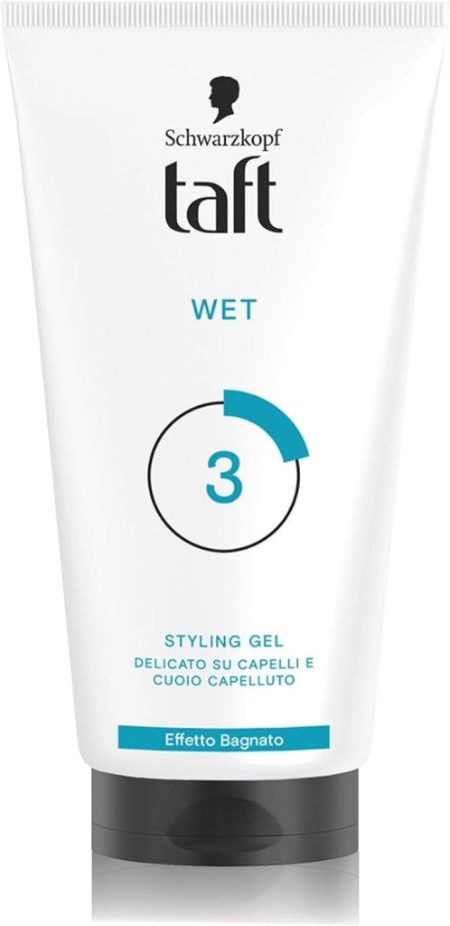 SCHWARZKOPF GEL N 3 PER CAPELLI STYLING TAFT WET PER CAPELLI EFFETTO BAGNATO CON FORMULA VEGANA 150 ML