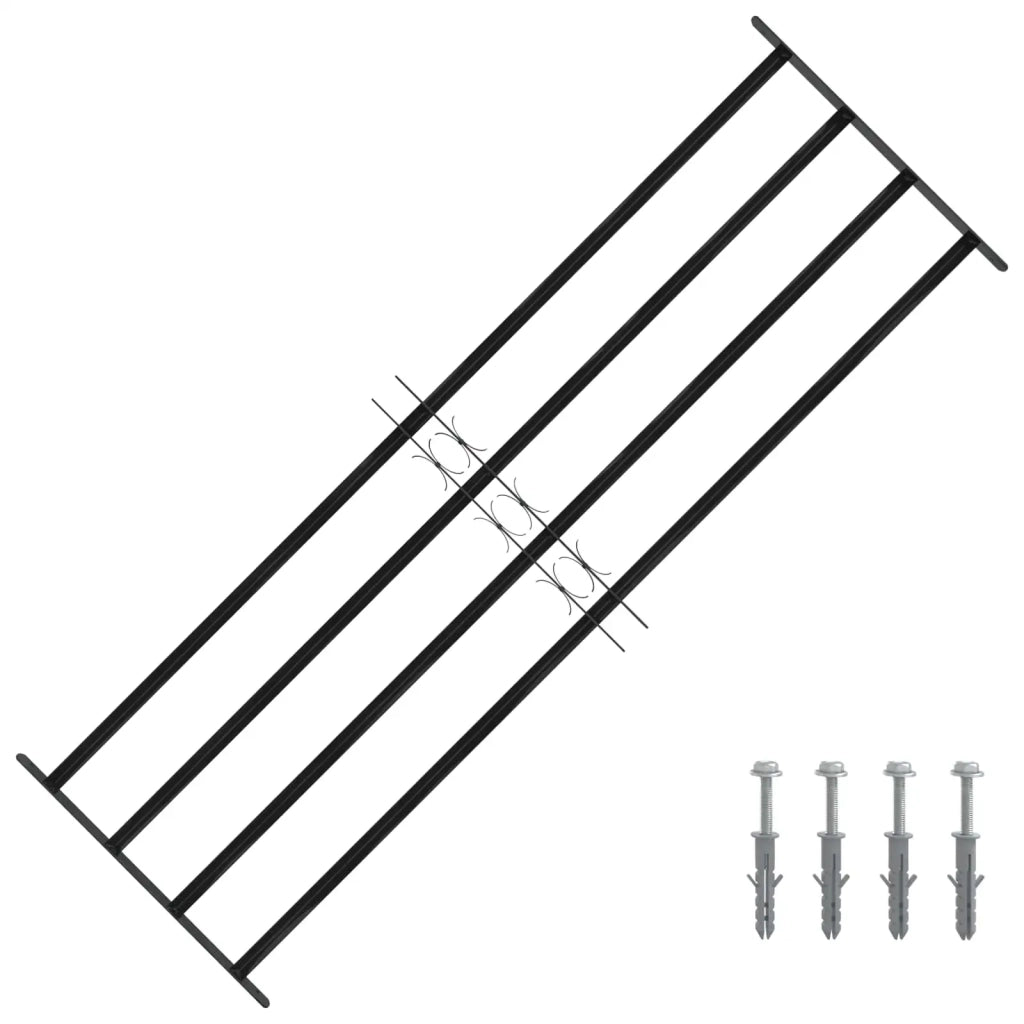 Griglia Finestra 175 x 60 cm Acciaio verniciato a polvere Nero