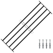 Griglia Finestra 175 x 60 cm Acciaio verniciato a polvere Nero