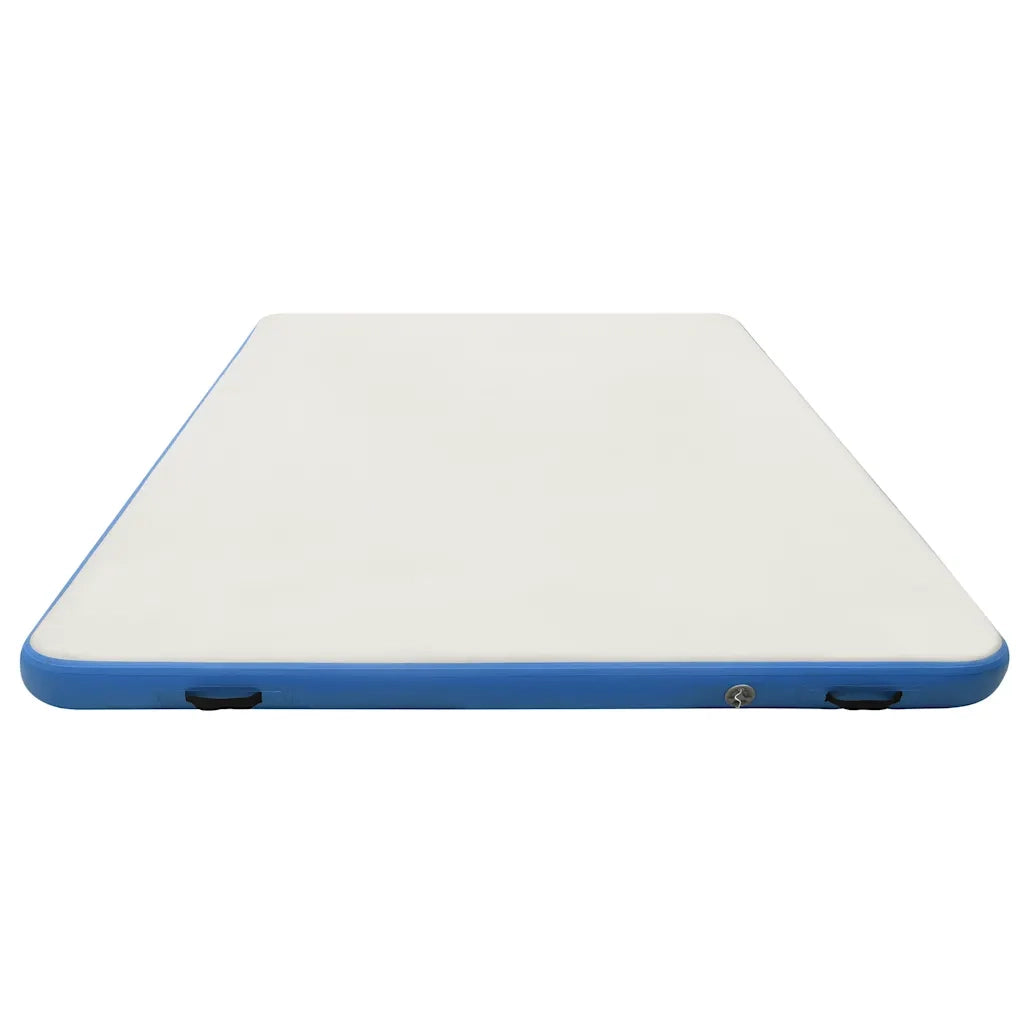 Tappeto Galleggiante Gonfiabile Blu e Bianco 300x300x15 cm