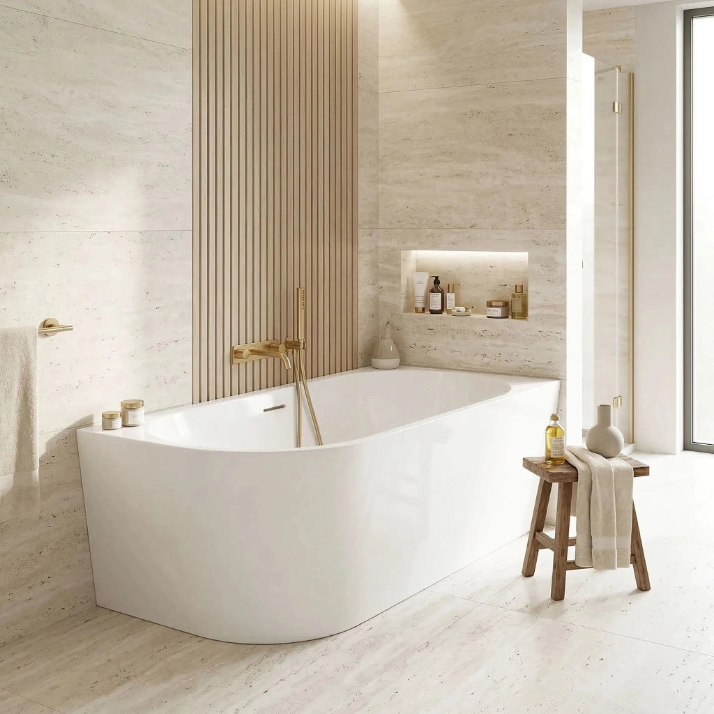 Vasca Bagno Sydney Bellanto Destra 160cm Copritappo rame spazzolato
