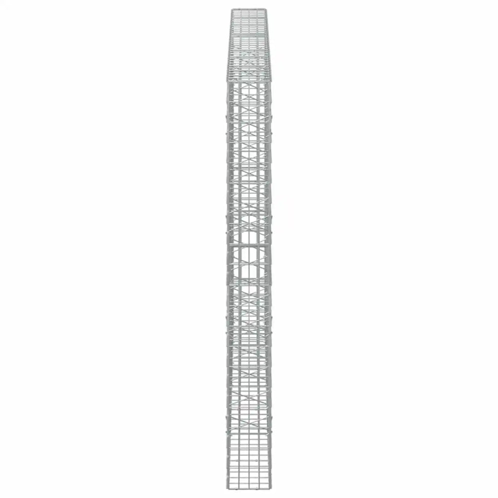 Gabione con Filo da 5 mm e Rete da 5x10 cm 350x20x200 cm 3464593