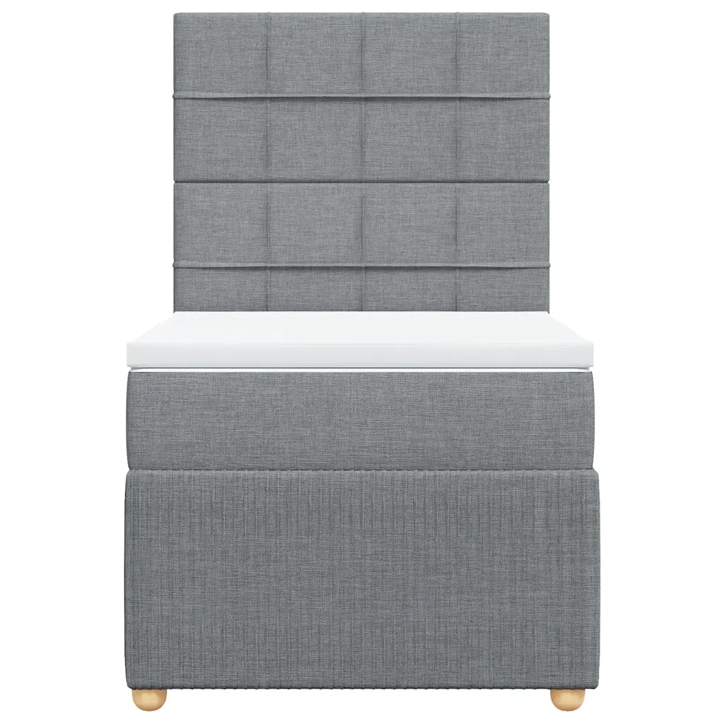 Giroletto a Molle con Materasso Grigio Chiaro 90x200 cm Tessuto 3291939