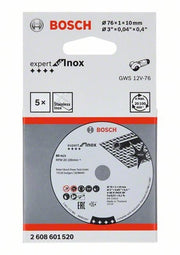 2608601520 - CONFEZIONE 5 DISCHI DA TAGLIO X INOX D.76mm X SMERIGLIATRICI