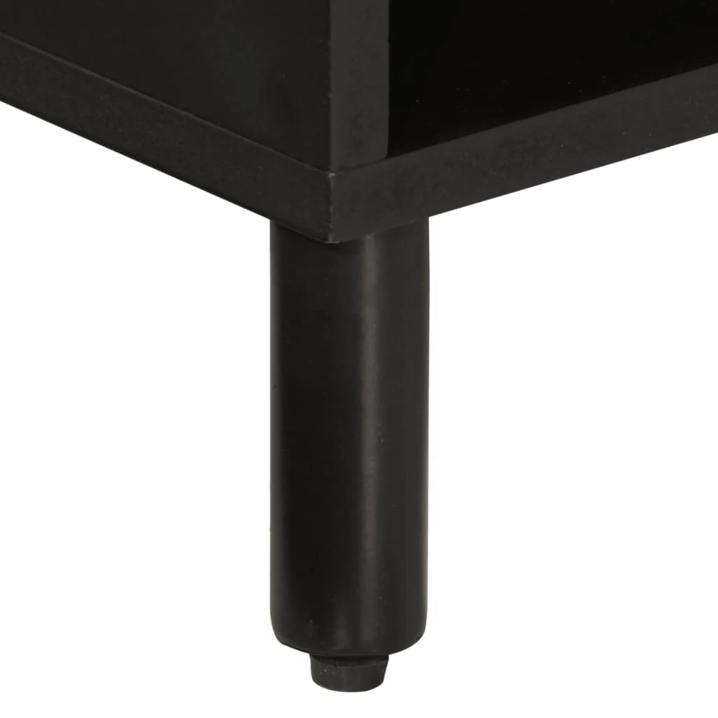 Mobile TV multimediale mensola TV credenza TV sala da pranzo soggiorno camera da letto 80 x 31 x 46 cm legno massello di mango nero 02_0026232