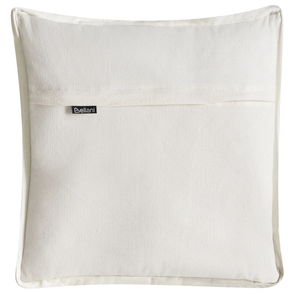 Set di 2 cuscini decorativi in tessuto di cotone bianco e beige con motivo floreale 45 x 45 cm