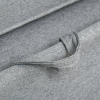 Divano Letto 2 Posti 154x87x89 cm in Tessuto Grigio