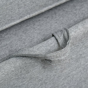 Divano Letto 2 Posti 154x87x89 cm in Tessuto Grigio