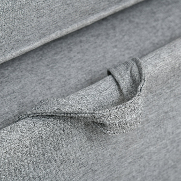 Divano Letto 2 Posti 154x87x89 cm in Tessuto Grigio