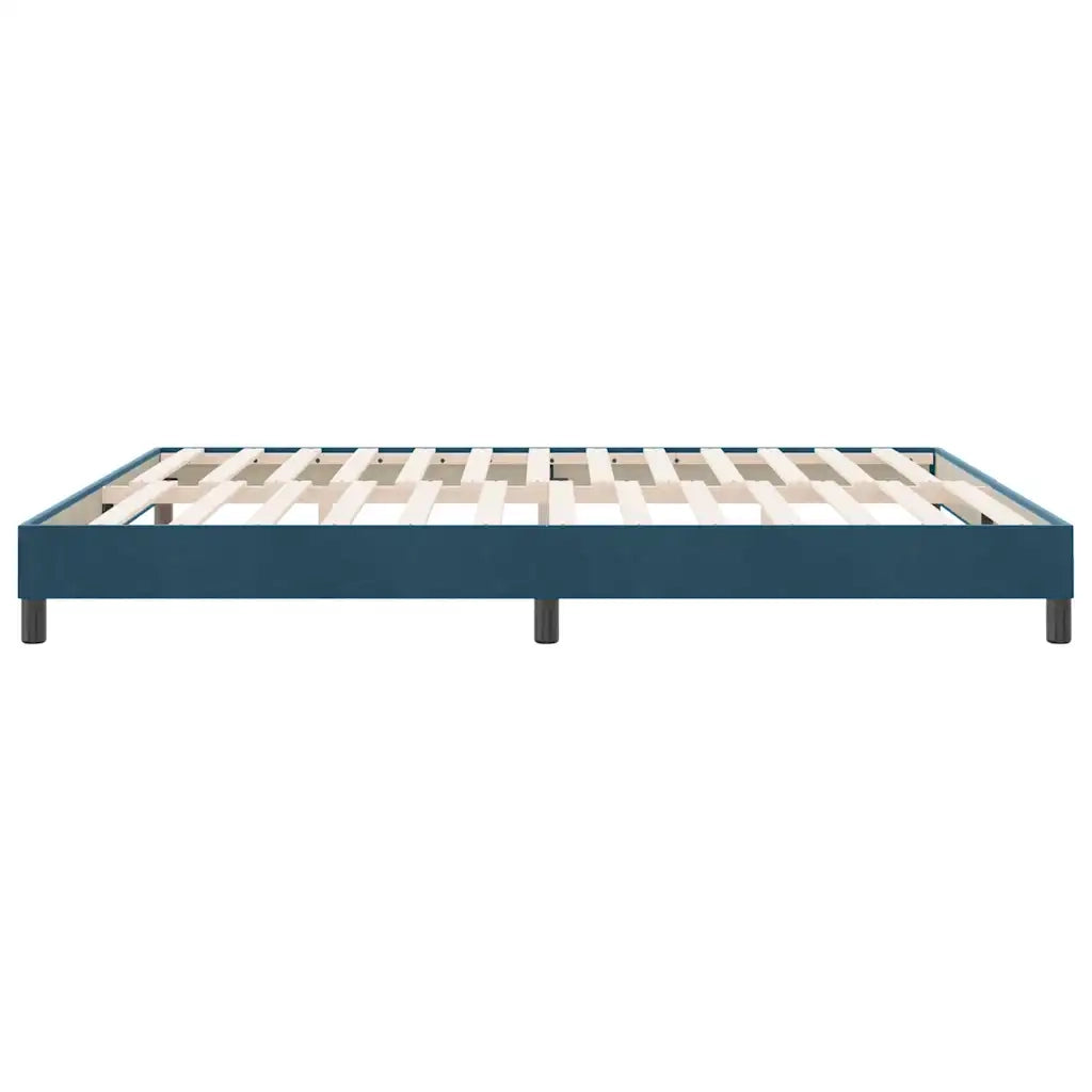 vidaXL Giroletto a Molle senza Materasso Blu Scuro 180x210 cm Velluto