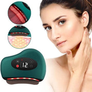 Schraper per piedi, luce rossa riscaldante schraper muscolare, apparecchio Gua Sha 3-in-1, strumento massaggiante fascia, portatile wireless e comodo per piedi, ginocchia, collo, spalle e schiena (verde)