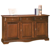 Madia credenza arte povera in legno tinta noce l.156 p.42 h.85 (615) - Mobili 2G