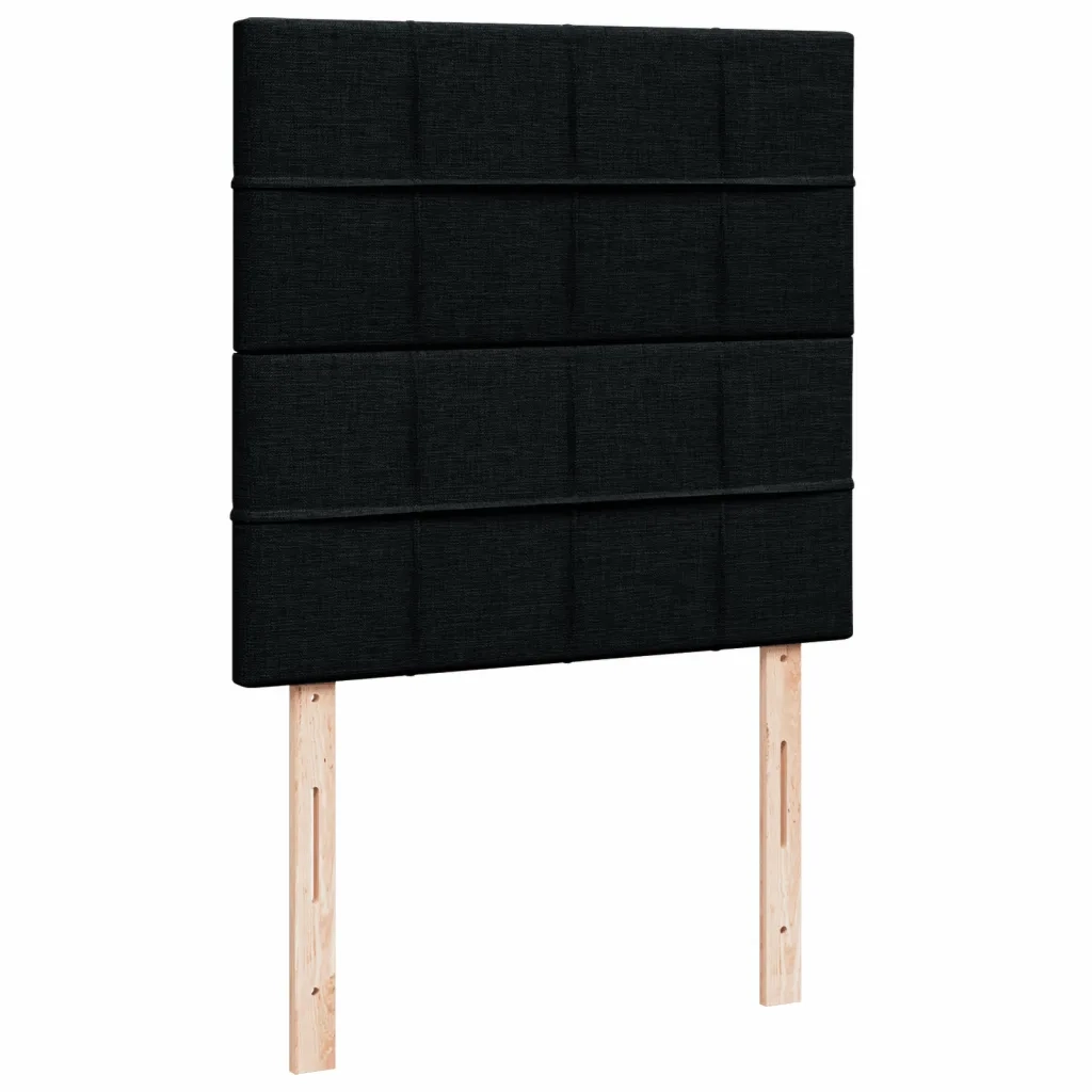 Giroletto a Molle con Materasso Nero 90x200 cm in Tessuto 3291165