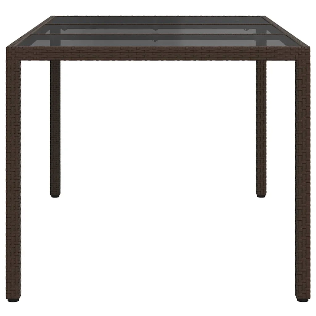 Tavolo da Giardino Marrone 150 x 90 x 75 cm polyrattan