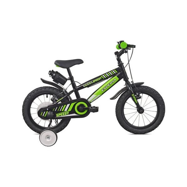 Bicicletta esperia 259700 bimbo speedy nero e verde