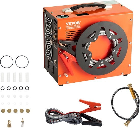 Compressore PCP portatile 30 MPa/4500 PSI 0,5L Compressore DC12V & AC120V 25 min. ciclo di lavoro Pompaggio dell'aria 600W Trasformatore ad alta potenza Pompaggio ad alta pressione Pistola dell'aria