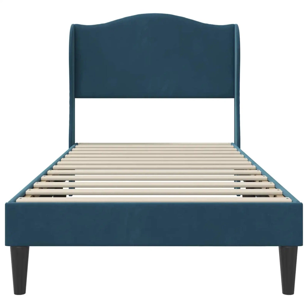 Struttura del letto con testiera Blu 80 x 200 cm Velluto 42027886