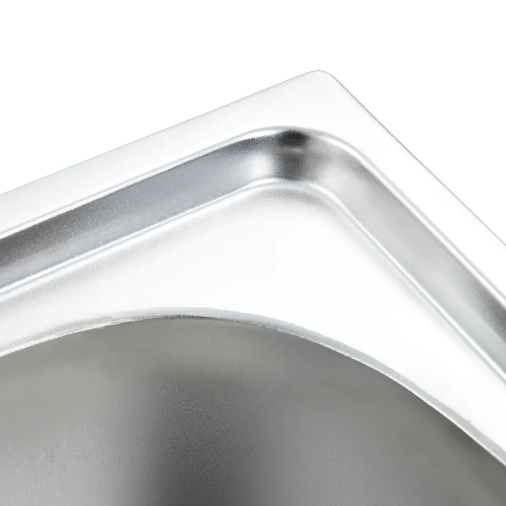 Lavello da Cucina Doppio con Filtro e Sifone-Lavandino-Lavabo in Acciaio Inox 396707