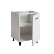 Base cucina con anta 60x59x82H colore bianco frassinato