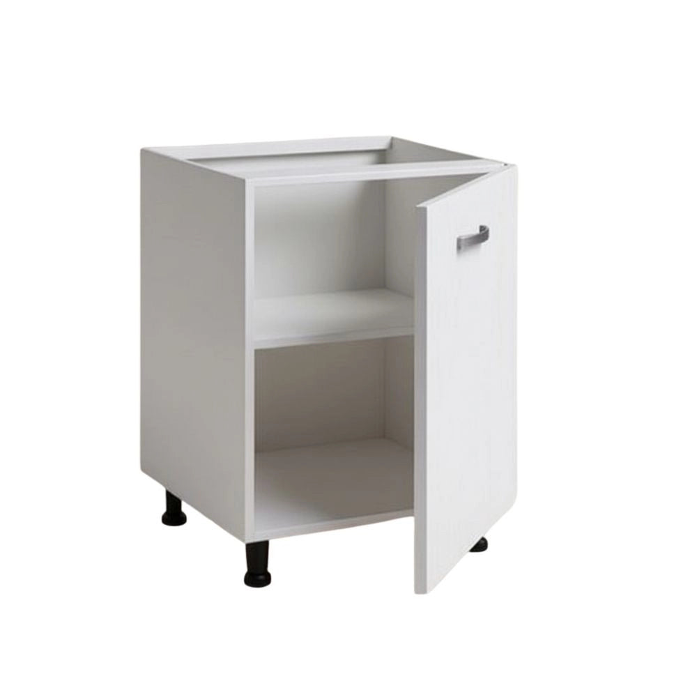 Base cucina con anta 60x59x82H colore bianco frassinato