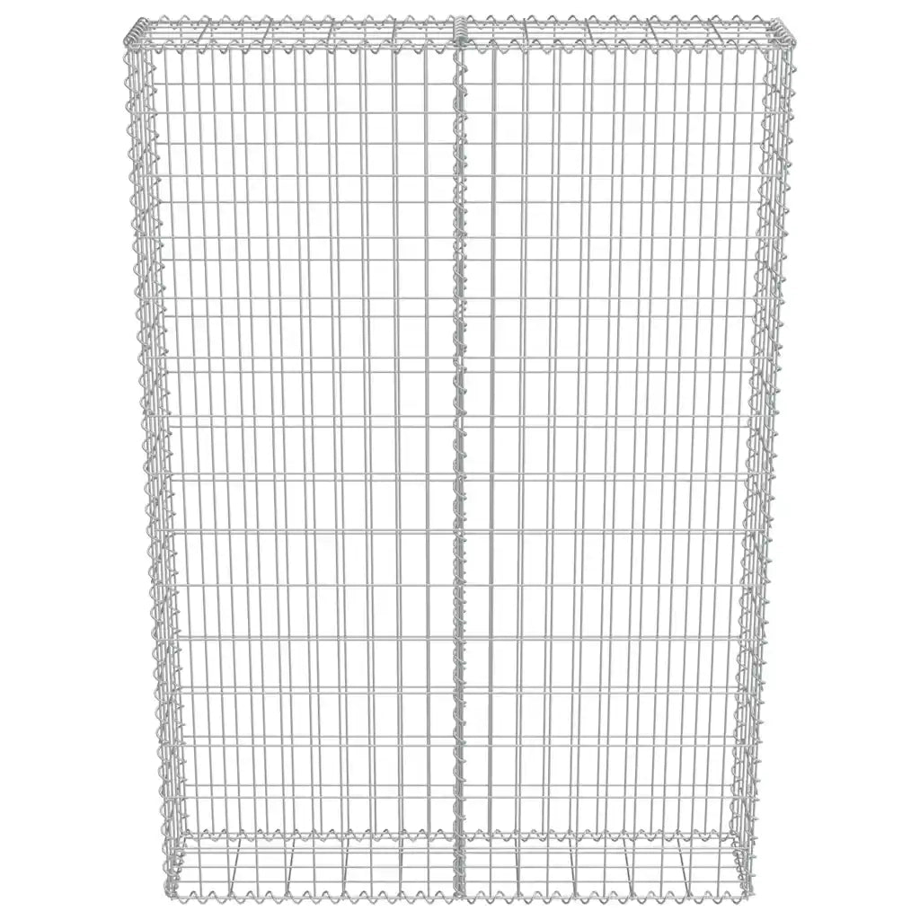 Gabbione con Copertura in Acciaio Zincato 100x20x150 cm