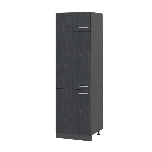 Vicco Armadio frigorifero Calcestruzzo nero 60 cm