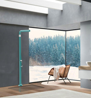 Doccia da Esterno Giardino Miscelatore e Lavapiedi Arkema Funny Yang Dove Grey